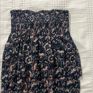 Abercrombie & Fitch Navy Floral A-Line Skirt